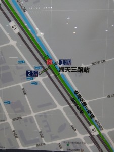 海天三路駅周辺図（出入り口）