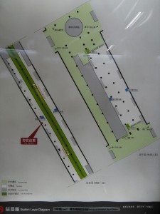 浦東1号2号航站楼駅構内図