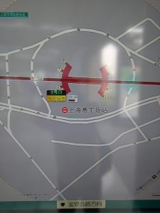 上海賽車場駅周辺図（出入り口）
