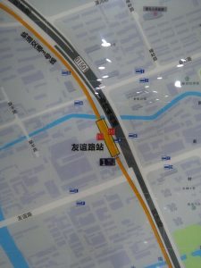 友誼路駅周辺図（出入り口）