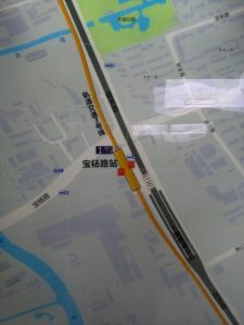 宝楊路駅周辺図(出入り口)