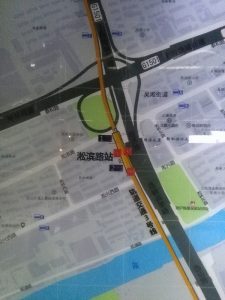 淞濱路駅周辺図（出入り口）