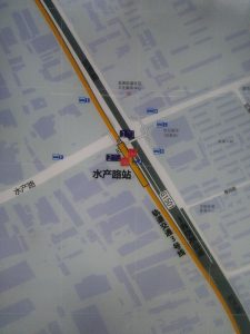 水産路駅周辺図（出入り口）