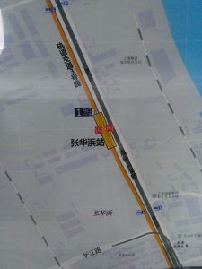 張華浜駅周辺図（出入り口）