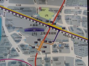 上海火車站駅周辺図