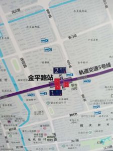 金平路駅周辺図(出入り口)