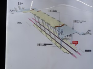 大渡河路駅構内図