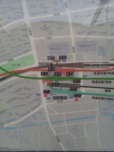 龍陽路駅周辺図(出入り口)