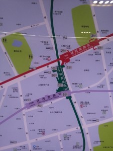 陝西南路駅周辺図