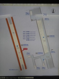 花木路駅構内図