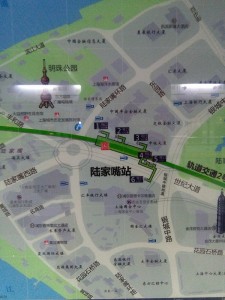 陸家嘴駅周辺図（出入り口）