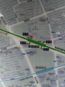 浦東南路駅周辺図