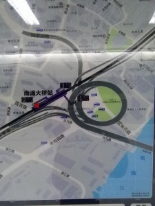 南浦大橋駅周辺図（出入り口）
