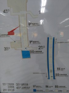 大世界駅構内図