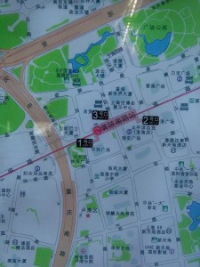 一大会址・黄陂南路駅周辺図（出入り口）