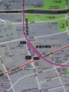 淮海中路駅周辺図