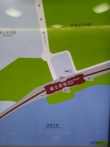迪士尼駅周辺図(出入り口)