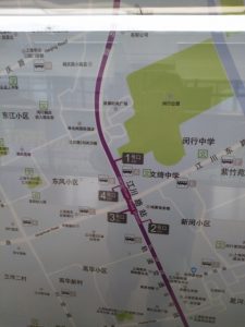 江川路駅周辺図（出入り口）