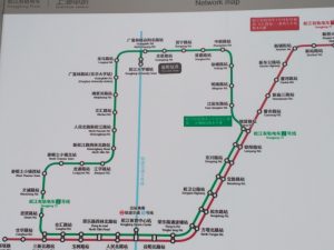 松江現代有軌電車路線図