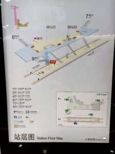 大渡河路駅構内図