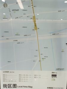 朱梅路駅周辺図（出入口）