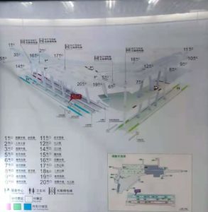 人民広場駅構内図
